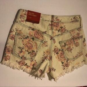 mossimo high rise cut off floral shorts